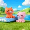 Figuras de Animales para Soplar Burbujas de Color Sólido Creativas y de Moda Adornos Lindos de Resina Decoraciones 3D para Coche