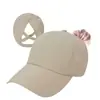 Comercio exterior al por mayor para mujer, gorra de malla de secado rápido para primavera y verano, con abertura para coleta cruzada, gorra de béisbol, gorra para exteriores, ocio, protección solar