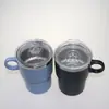 Suministro Directo de Fábrica de Tazas de Agua Marcadas de Acero Interior y Plástico Exterior Venta al por Mayor Personalización Taza de Café Mini de Capacidad Pequeña Simple con Asa
