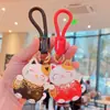 Llavero Colgante de Gato de la Suerte de Cuero de Dibujos Animados de Año Nuevo Colgante de Bolso de Lujo Ligero Llavero de Coche para Niños y Niñas
