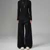 Jeans de brim cru preto de alta qualidade para mulheres, moderno com bordado criativo, lavado vintage, corte reto, caimento solto, casual e versátil