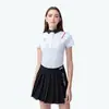 Novas roupas de golfe manga curta primavera e verão tops femininos golfe feminino casual combinam com tudo modelos de casal atacado