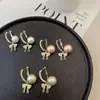 Pendientes de Perla con Lazo Exquisitos de Estilo Coreano Ultra Brillantes Moda Tendencia Diseño de Personalidad Pendientes Mismo Estilo que Influencers