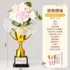 Presentes Criativos e Práticos para a Temporada de Formatura, Buquê de Flores Eternas em Formato de Troféu, Enfeites de Buquê de Flores de Tricô Feitos à Mão para Professores, Atacado