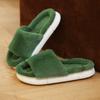 Pantuflas de Algodón Peludo para Mujer, Invierno Pareja Antideslizantes Hogar Cálido Interior Maternidad Pantuflas de Interior, Zapatos de Algodón Engrosados para Hombre, Estilo Pareja