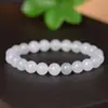 Pulseira de Jade Natural Tianshan de Xinjiang Jadeíta Flor Flutuante Contas Soltas Contas Redondas Pulseira de Jade Fio de Ouro Joia de Mão Suprimento ao Vivo
