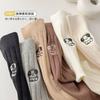 Meias de comprimento médio para filhotes, outono e inverno, meias empilhadas da moda para meninas, meias estilo japonês, meias escolares de urso, meias femininas