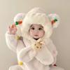 Gorro de Bebé Otoño e Invierno Bufanda para Niños Todo en Uno con Forro Polar Niña Súper Lindo Niño Lindo Protección para las Orejas Gorro para Niño Pequeño