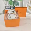 Ouge H Home Dourado e Cinza Carruagem 7 polegadas Tigela de Porcelana Óssea Tigela para Macarrão Utensílios de Mesa Domésticos Tigela Conjunto de Caixa de Presente de Luxo Leve