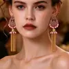 Pendientes Exagerados con Borlas Estilo Bohemio Retro Diseño de Nicho para Mujer Joyería para Orejas Estilo Étnico Pendientes Exóticos