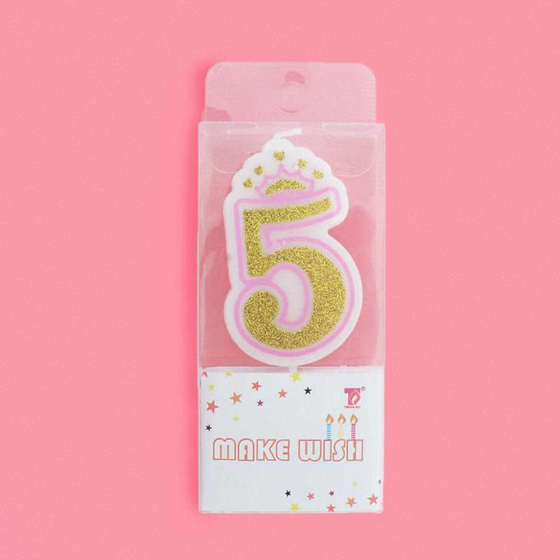 皇冠蜡烛粉色5