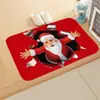 Tapetes de Chão Festivos de Natal e Ano Novo Transfronteiriços com Papai Noel e Rena para Quarto, Banheiro, Casa - Absorventes e Antiderrapantes