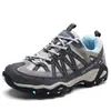 Sapatos de Couro Genuíno para Exterior de Quatro Estações com Tecido de Malha, Respiráveis, Antiderrapantes, Sapatos Casuais para Caminhada para Casais, Sapatos de Caminhada de Cano Baixo, Sapatos Resistentes ao Desgaste para Off-Road