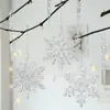 Polvo de Cristal de Hielo Navideño Transfronterizo Colgante de Copo de Nieve Decoración de Atmósfera Navideña Colgante para Árbol de Navidad Colgante Colgante