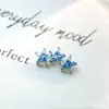 Brincos de Estrela de Cinco Pontas em Liga de Titânio F-136 com Zircônia Tripla Titânio G23 Rosca Interna Brincos de Lábio de Zircônia Brincos de Orelha Joias para Piercing