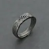 Anillo vintage personalidad hombres y mujeres Anillo abierto para dedo índice y cola moda tendencia antigua baratija cicatriz anillo de pareja