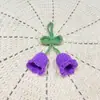 Flor de borla al por mayor colgante flor de lana tejida a crochet cinco flores pequeñas accesorios de ropa encaje tejido a mano