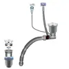 Directo del fabricante: Desagüe de fregadero de acero inoxidable con control automático, tubería de desagüe a prueba de olores para fregaderos de cocina