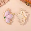 Broche de Mariposa de Ala Única en Brocado Song Acabado Aleación Tela de Brocado Song Ropa Estilo Chino Broche de Mariposa de Brocado Song Venta al por Mayor