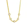 Cadena de Hueso de Serpiente Perla Moderna Sencilla Lujo Oro Acero de Titanio Collar Versátil Viajero Conjunto de Joyería de Moda