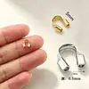 Hebilla de herradura chapada en oro de 18 quilates de cobre que conserva el color, accesorio de joyería DIY, materiales, collar, protector de alambre en forma de U, conector de extremo