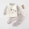 Conjunto Separado para Bebé Otoño Invierno Calidez Clase A Unisex Ropa Interior Acolchada para Bebé Cintura Alta Protección de Barriga No Necesita Quitarse Ropa de Otoño Pantalones de Otoño