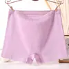 Cueca boxer de algodão puro feminina gorda mm200 kg shorts cabeça tamanho grande tamanho grande calça de perna sem costura em estoque cintura alta respirável