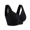 Sujetador push-up sin costuras talla plus para mujer, con copas fijas, soporte lateral y diseño anti-caída, en un cómodo y transpirable estilo camiseta de tirantes, adecuado para deportes