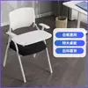 Silla Plegable de Entrenamiento con Mesa, Diseño Moderno y Sencillo, Silla de Conferencia Reclinable con Ruedas, Móvil