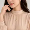 Collar de Cadena de Hueso de Serpiente de Doble Capa Simple con Colgante de Perla Estilo Coreano para Mujer, Cadena para Clavícula Apilable, Versátil