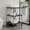 Estante de lavabo de pie para uso doméstico, estante de almacenamiento antiguo, estante de lavabo de acero inoxidable para baño, de pie, rústico, moderno
