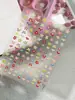 Novos Adesivos de Unhas Flor de Gelatina com Suporte Adesivo, Decalques Populares de Flor de Cinco Pétalas em Cores de Primavera para Unhas Venda por Atacado