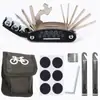 Ferramenta de reparo de bicicleta 16 em 1 chave dobrável multifuncional chave de soquete soquete sextavado reparo ferramenta de combinação de reparo de carro