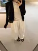 Pantalones Casuales Tencel Algodón Versátil Estilo Coreano Sueltos Largos Simples 26 Primavera Verano