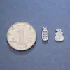 Plata Pura 999 Plata Maciza Atrae Fortuna Moneda Hueca de Cobre Bolsa de Dinero Colgante Cuerda Trenzada Hecha a Mano DIY Accesorio de Joyería de Plata