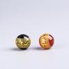 Cuentas sueltas de ágata roja y negra con baño de oro talladas con Nanwu Buda Amitabha, cuentas DIY para pulsera con cuentas redondas espaciadoras
