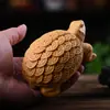 Tuya Rojo Completo Cicada Dibujo Animado Tortuga Asas Lindas Tallado en Madera Hecho a Mano Adornos de Animales de Madera Manualidades de Tallado