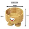 Cesta de Armazenamento para Mesa, Cesta Grande de Palha Trançada, Cesta de Armazenamento Doméstica, Cesta de Armazenamento Fofa de Rattan, Cesta de Armazenamento para Lanches