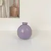 Estilo Ins Jarrón Redondo Pequeño Flores Secas Flores Artificiales Colorido Set de Botellas de Cerámica Decoración para Dormitorio Sala de Estar Mini Adornos Pequeños