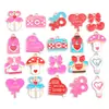 Colgante Rosa para Regalo del Día de San Valentín Hecho de Aleación con Goteo de Aceite, Accesorios para Joyería DIY, Pulsera, Pendientes, Llavero, Colgante W627