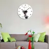 Reloj de pared DIY para cachorro travieso, simple, creativo, moderno, de moda, para el hogar, digital, blanco y negro, simple, ventas directas de fábrica