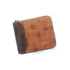 Nueva cartera de hombre, moda, cartera esmerilada de gran capacidad, bolsa con cremallera, monedero, cartera corta de hombre