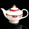 Juego de vajilla de porcelana china de estilo europeo moderno con platos y platos de cerámica dorada en relieve, caja de regalo de 11 piezas para hotel de alta gama, procesamiento puntual.