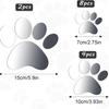 14 Piezas Calcomanía de Espejo de Garra Pegatina de Huella de Patas de Perro Pegatina de Garra Acrílica Decoración de Garra de Pared Extraíble 3 Tamaños