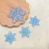 Pingente Acrílico Galvanizado UV Gelo Transparente Ornamento Floco de Neve Mabe Decoração para Pendurar em Peitoril de Janela DIY Materiais de Cola Cremosa