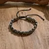 Amazon Venta Caliente Transfronteriza Pulsera de Piedra Negra para Hombre Pulsera de Hombre Moda Pulsera Elástica de Piedra Negra con Cuentas Venta al por Mayor