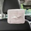 Caja de Pañuelos para Coche Estilo Lluvia Azul, Caja de Pañuelos Pequeña para Coche Estilo Fragante, Caja de Pañuelos para Respaldo de Asiento de Coche Simple y Linda con Lazo para Mujeres