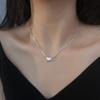 Collar Magnético de Succión Plata de Ley s925 Cepillado Amor Cadena de Hueso de Serpiente Multicadena para Mujer Hebilla de Succión Estilo Lujo Ligero Cadena de Clavícula Personalidad Brillante