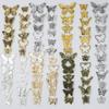 Accesorios de bricolaje de aleación de zinc, 12 colgantes de mariposa multicolor, collar, pulsera, pendientes, accesorios de joyería al por mayor