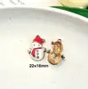 142 Colgantes de Navidad Colgantes de Aleación con Gota de Aceite Accesorios para Joyería DIY Colgante de Papá Noel Muñeco de Nieve Campana